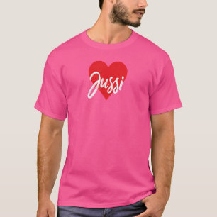 Camiseta Ich Liebe Jussi Vorname Liebe Herz