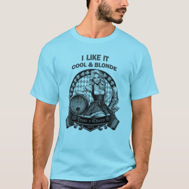 Camiseta Ich mag es kühl und blond  - bayerische Volksfeste (Frente)