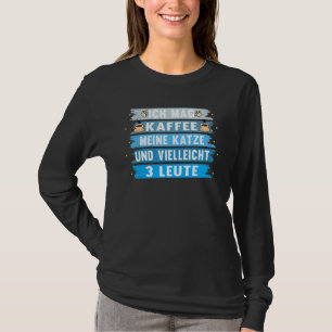 Camiseta Ich Mag Kaffee Meine Katze Dizendo Pet
