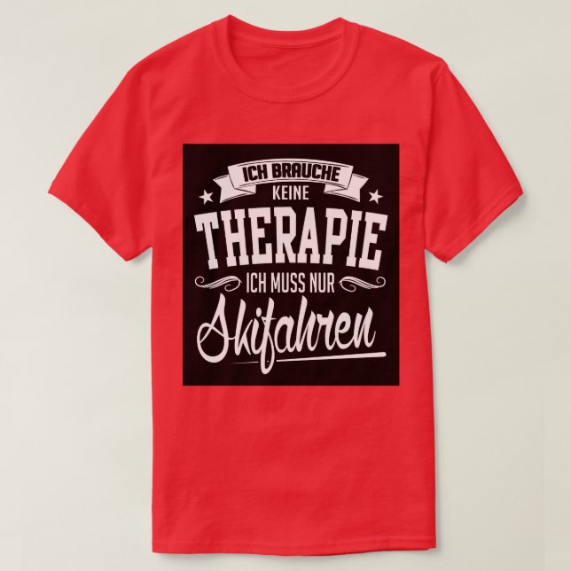 Camiseta Ich muss nur skifahren (Frente do Design)