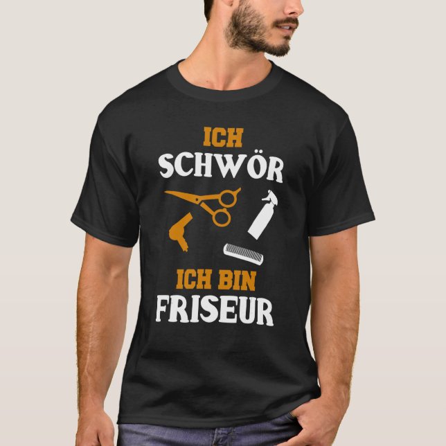 Camiseta Ich Schör ich caixa Hairdresser und Hair Stylist (Frente)