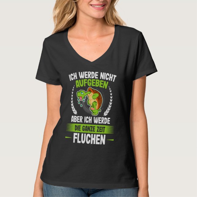 Camiseta Ich Werde Nicht Abgeben Turtle Runner Corrida Run (Frente)
