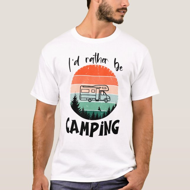 Camiseta Ich würde lieber campen Wohnmobil Wald (Frente)