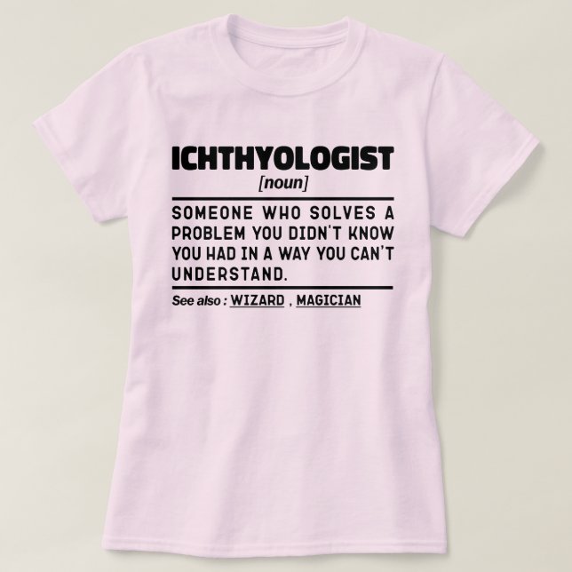 Camiseta Ichtiologista Formando de Noun Science Lover Stude (Frente do Design)