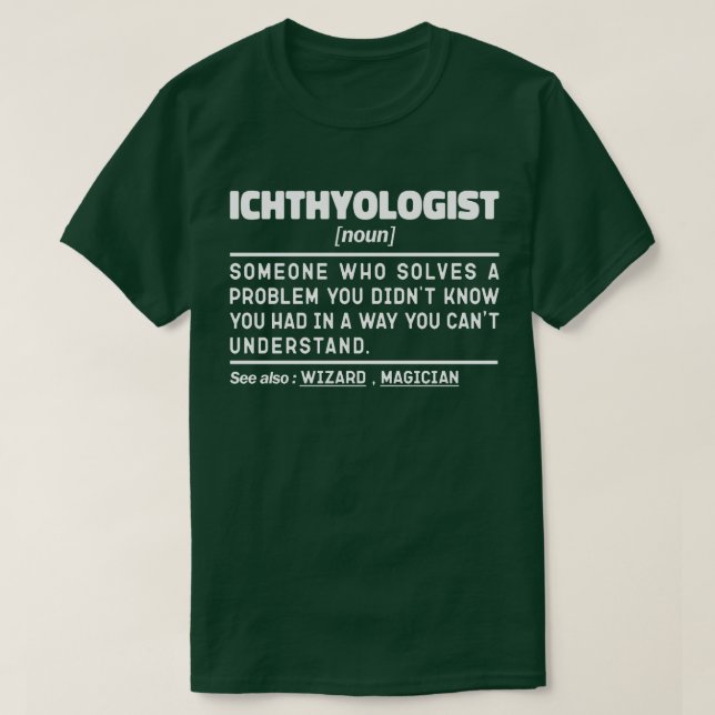 Camiseta Ichtiologista Formando de Noun Science Lover Stude (Frente do Design)