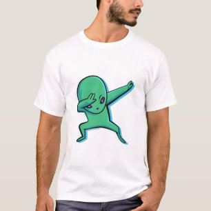 Camiseta ícone alienígena gesto engraçado desenho animado d