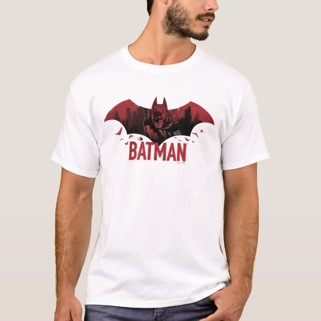 Camiseta Ícone Batman Crimson Gotham (Frente)
