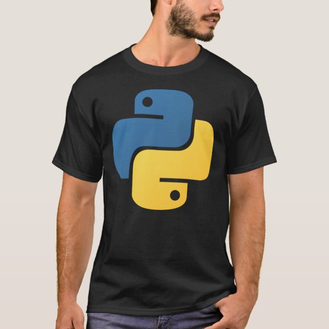 Camiseta Ícone Clássico de Linguagem de Programação de Pyth (Frente)