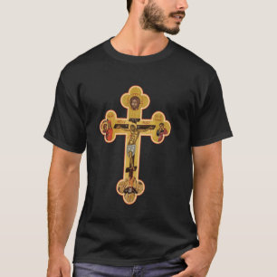 Camiseta Ícone Cruz Ortodoxo Grego de Jesus Cristo