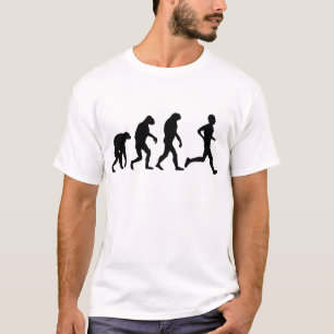 Camiseta ícone da evolução do corredor