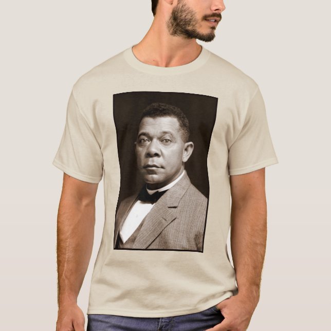 Camiseta Ícone da História Negra: Booker T Washington, Retr (Frente)