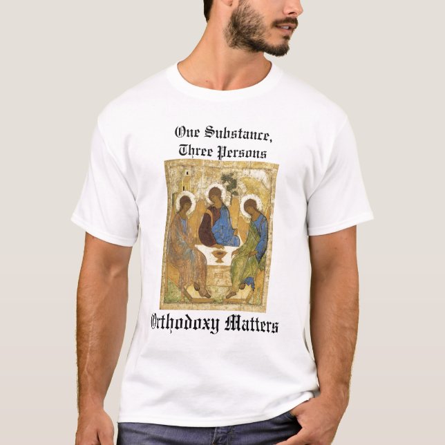 Camiseta Ícone da trindade: Matérias da ortodoxia (Frente)