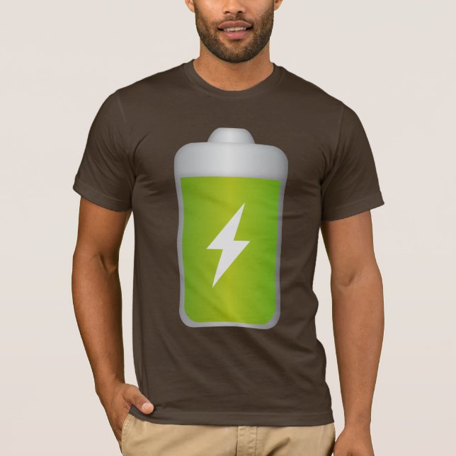 Camiseta ícone de bateria de íon de lítio (Frente)