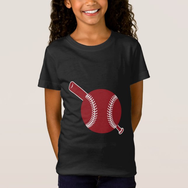 Camiseta Ícone de beisebol e Bat (Frente)