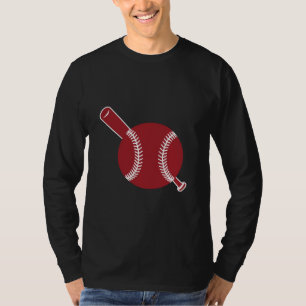 Camiseta Ícone de beisebol e Bat
