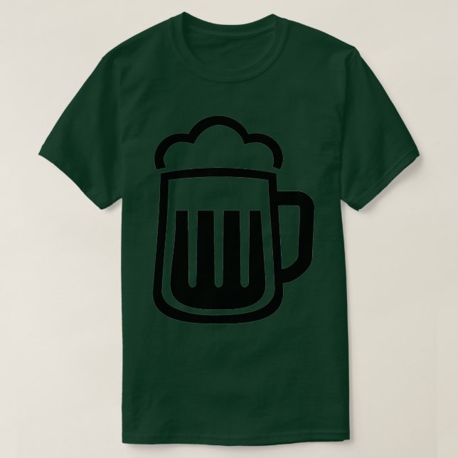 Camiseta Ícone de cerveja preta (Frente do Design)