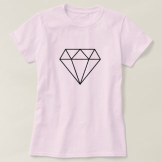 Camiseta ícone de contorno de diamante