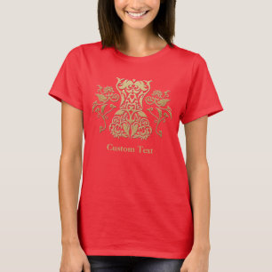 Camiseta Ícone de Damasco Corset Floral