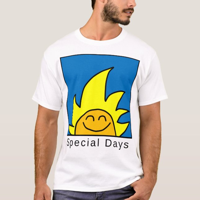 Camiseta Ícone de dias especiais azul (Frente)