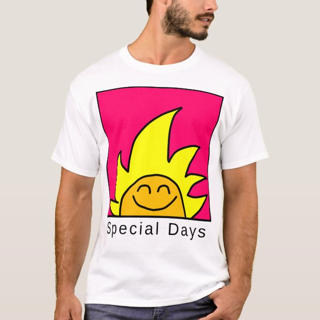 Camiseta Ícone de Dias Especiais Rosa (Frente)