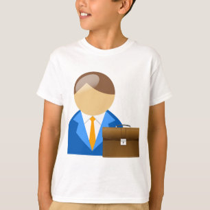 Camiseta Ícone de Empresário Profissional com Pasta