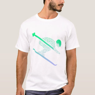 Camiseta Ícone De Esqui Para Meninas De Esqui Skiier
