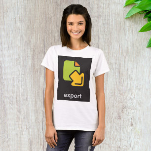 Camiseta Ícone de Exportação de Tecnologia Arquivo de Dados