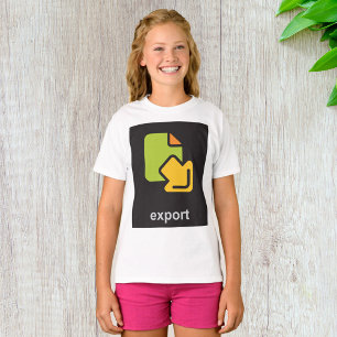 Camiseta Ícone de Exportação de Tecnologia Arquivo de Dados