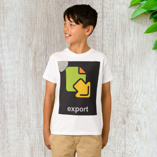 Camiseta Ícone de Exportação de Tecnologia Arquivo de Dados
