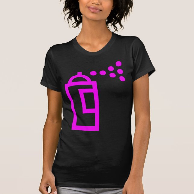 Camiseta Ícone de Lata de Spray (Frente)