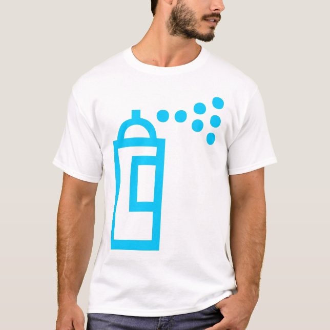 Camiseta Ícone de Lata de Spray (Frente)