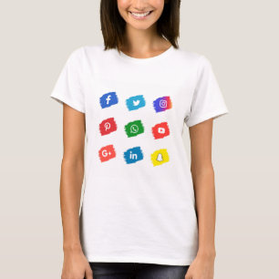 Camiseta Ícone de mídia social