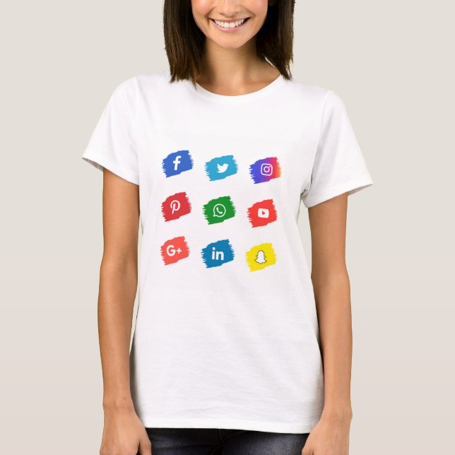 Camiseta Ícone de mídia social (Frente)