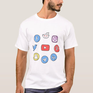 Camiseta Ícone de Mídia Social ( Especial para você )
