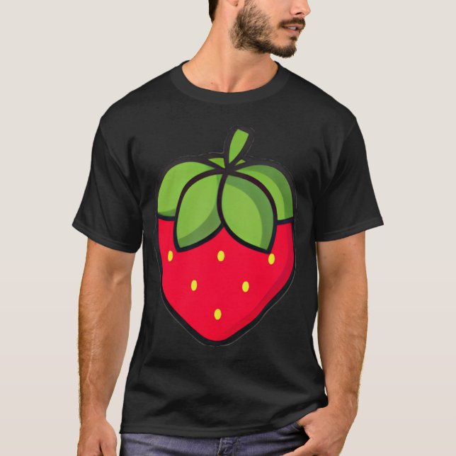 Camiseta Ícone de Morango (Frente)