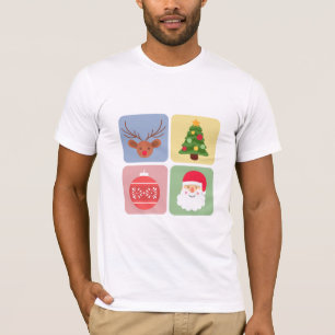 Camiseta Ícone de Natal moderno t-shirt de férias