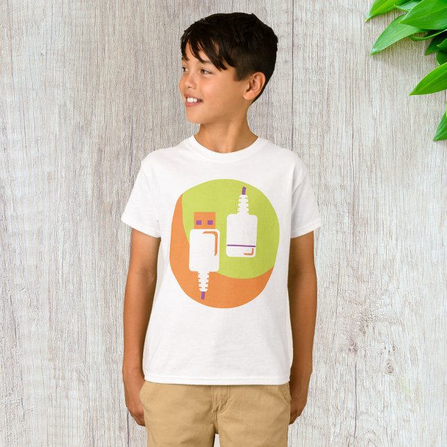Camiseta Ícone de Plugue USB (Criador carregado)