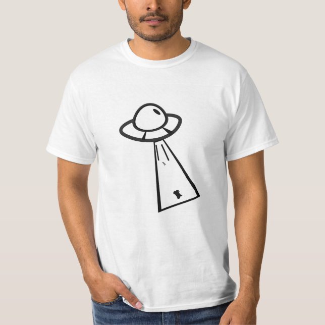 Camiseta ícone de remessa do espaço de alienígena (Frente)