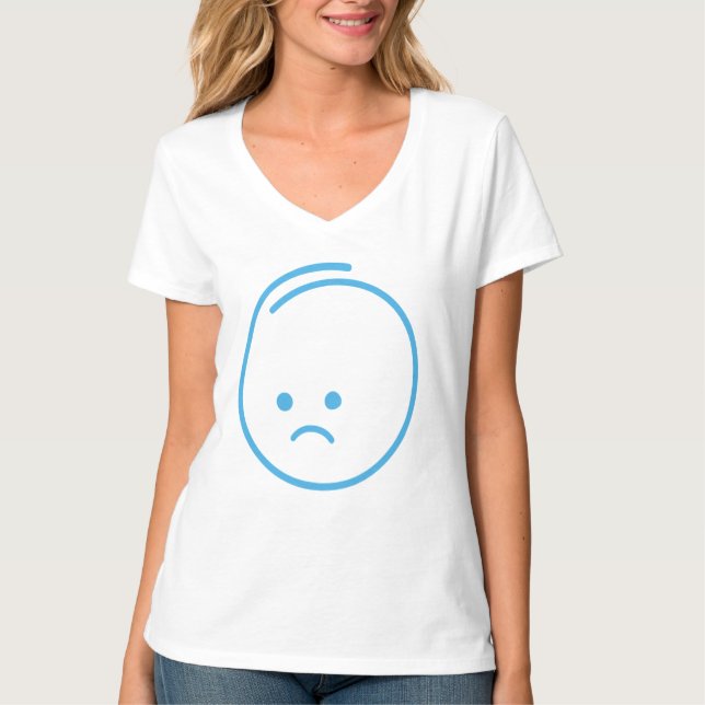 Camiseta Ícone de Tristeza Minimalista (Frente)
