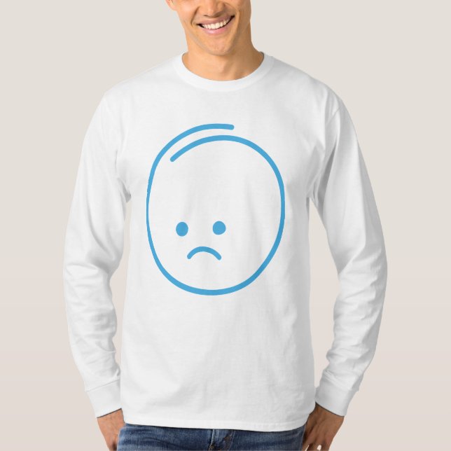 Camiseta Ícone de Tristeza Minimalista (Frente)