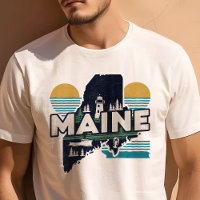Ícone de Viagem Retro Maine Gráfico