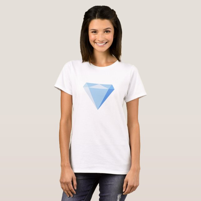 Camiseta ícone Diamante Azul (Frente Completa)