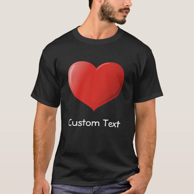 Camiseta Ícone do Coração 3D (Frente)