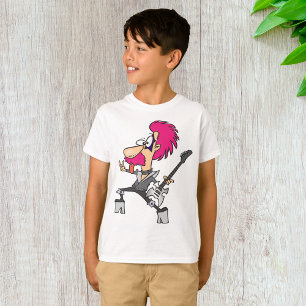 Camiseta Ícone do Glam Rock dos Anos 70 com Crista Rosa Pun