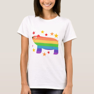 Camiseta Ícone do Ícone do Urso Arco-Íris, colorido, Des