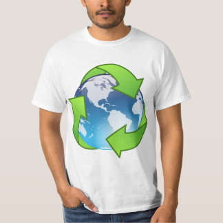 Camiseta Ícone do reciclar do globo Crystal Earth