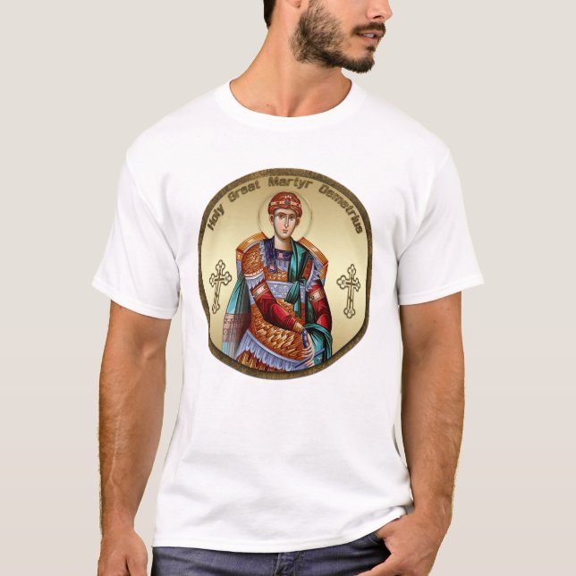 Camiseta ícone do Santo Demétrio 2 (Frente)