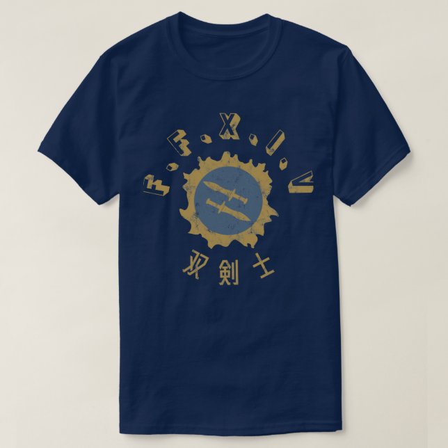 Camiseta Ícone Dourado FFXIV (Frente do Design)