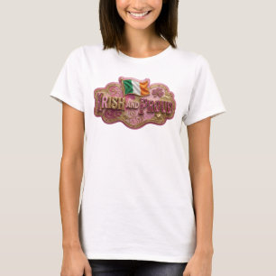 Camiseta Icone Dourado IRlandês E ORGULHOSO Impressão