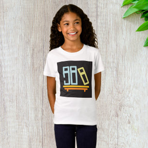 Camiseta Ícone Gráfico de Estante de Livros Minimalista
